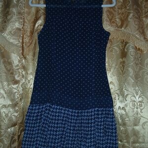 Abercrombie & Fitch Navy and Black Midi Dress